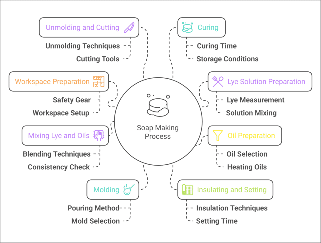 diagram of a soap making process