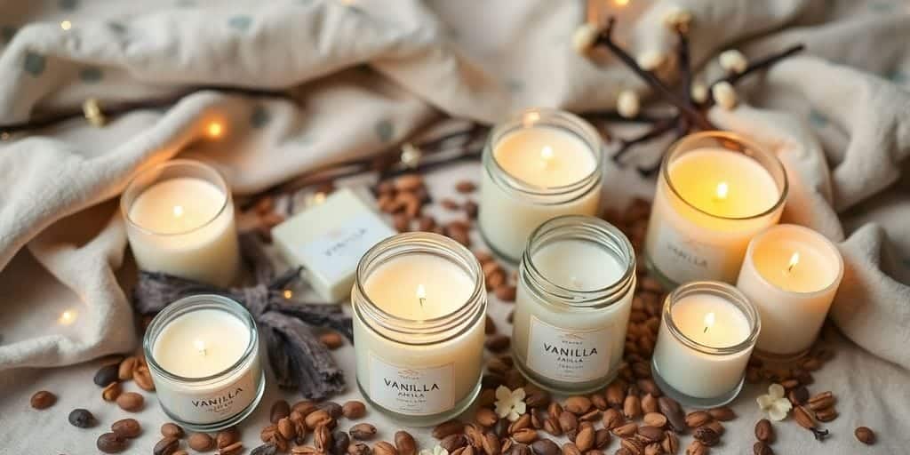 Vanilla candle in jar