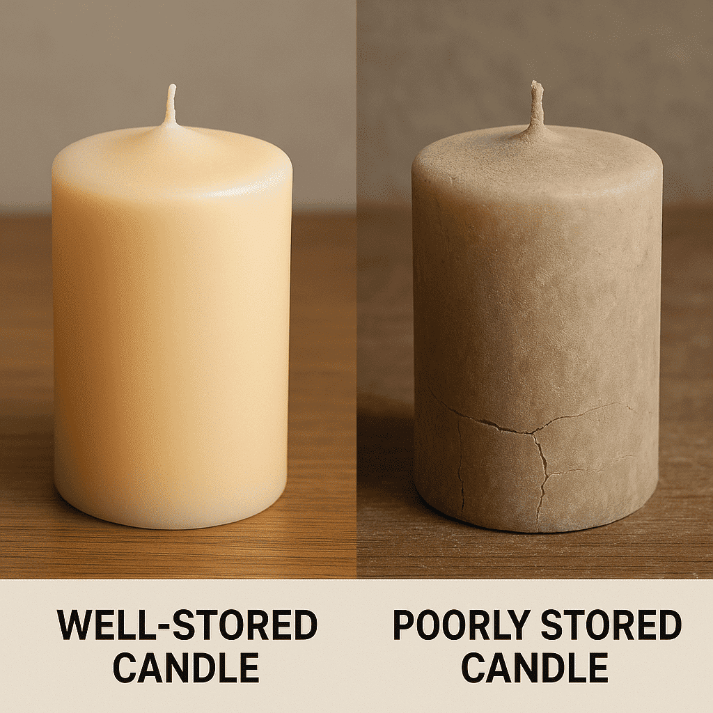 how to pack and store homemade candles