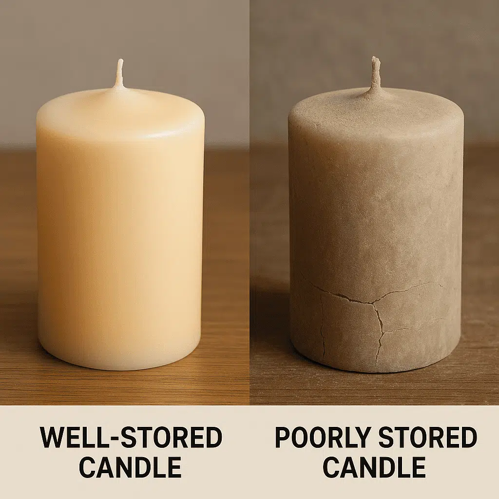 how to pack and store homemade candles