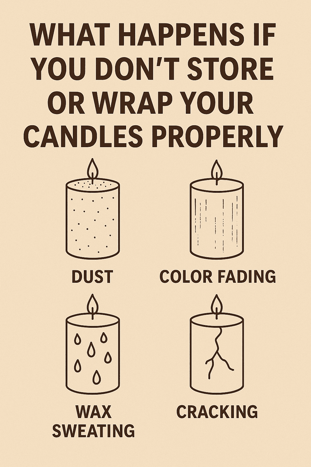 pack and store homemade candles